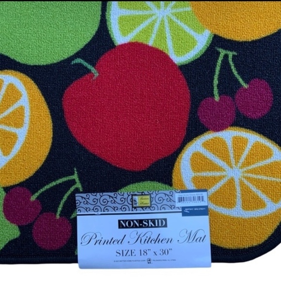 Assorted Fruit Colorful Printed Accent Rug Mat MultiColor Rectangle 18 X 30 in - Picture 6 of 8